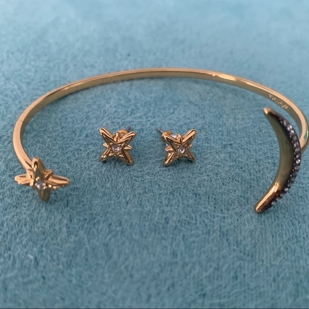 Stella & Dot Star & Moon Bracelet & Star Studs